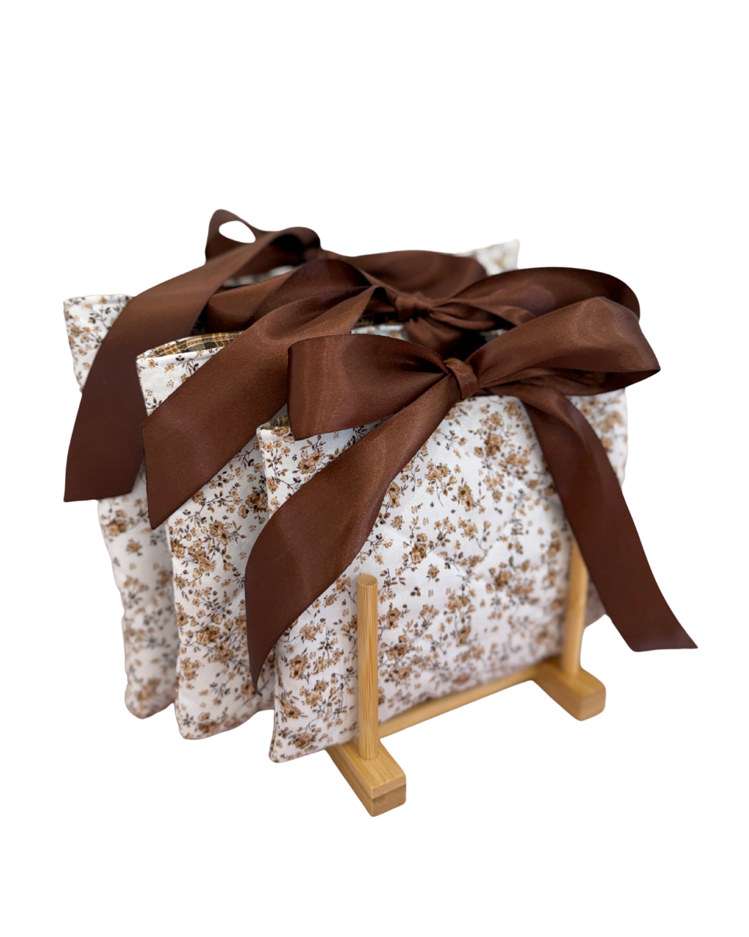 Quilted Book/Kindle Sleeve, Brown Floral