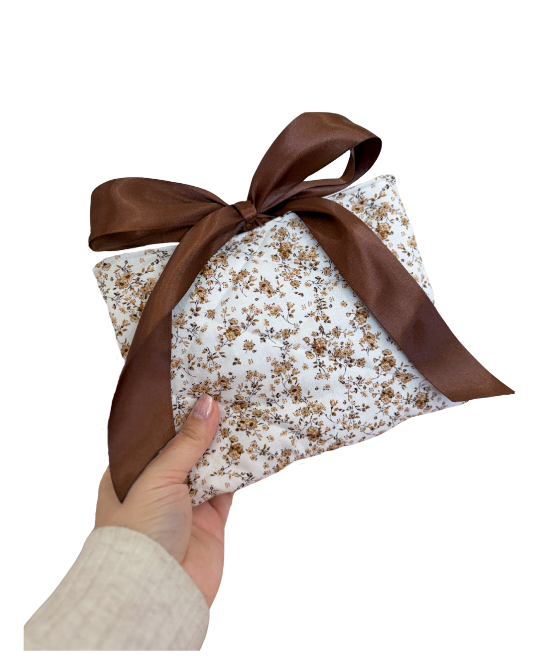 Quilted Book/Kindle Sleeve, Brown Floral