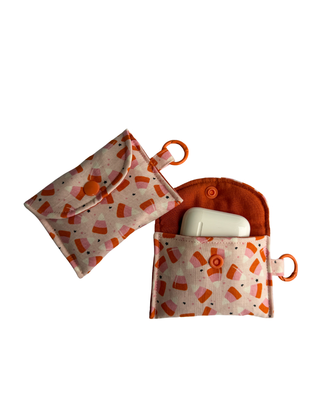 Mini Pouch Keychain/AirPods Case, Candy Corn
