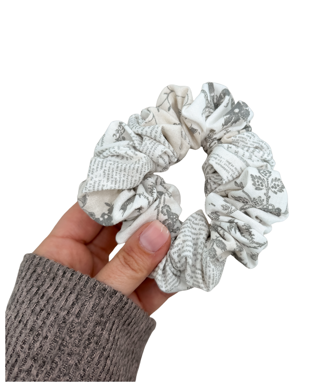 Letter/Floral Cotton Scrunchie
