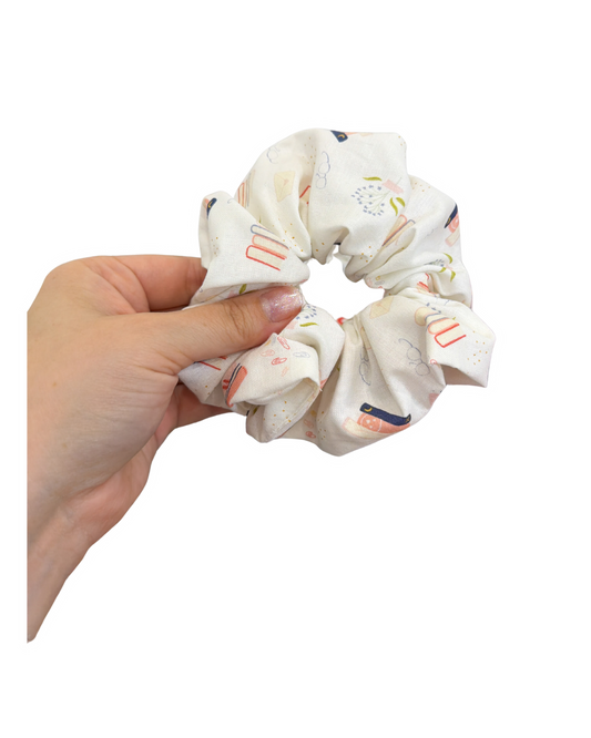 Scrunchie, White Bookish