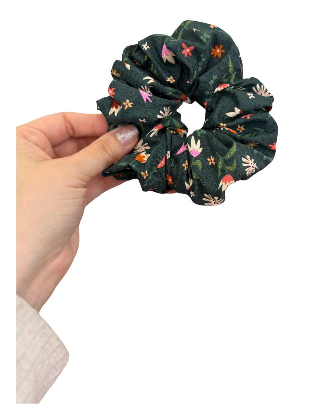 Scrunchie, Whimsy Dark Green