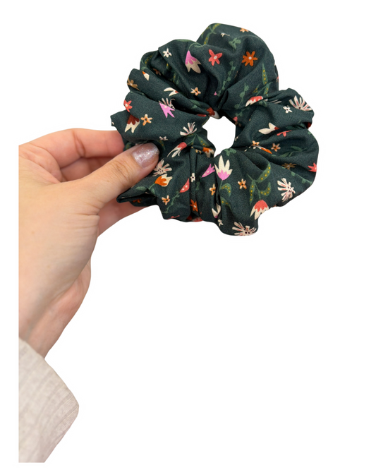 Scrunchie, Whimsy Dark Green