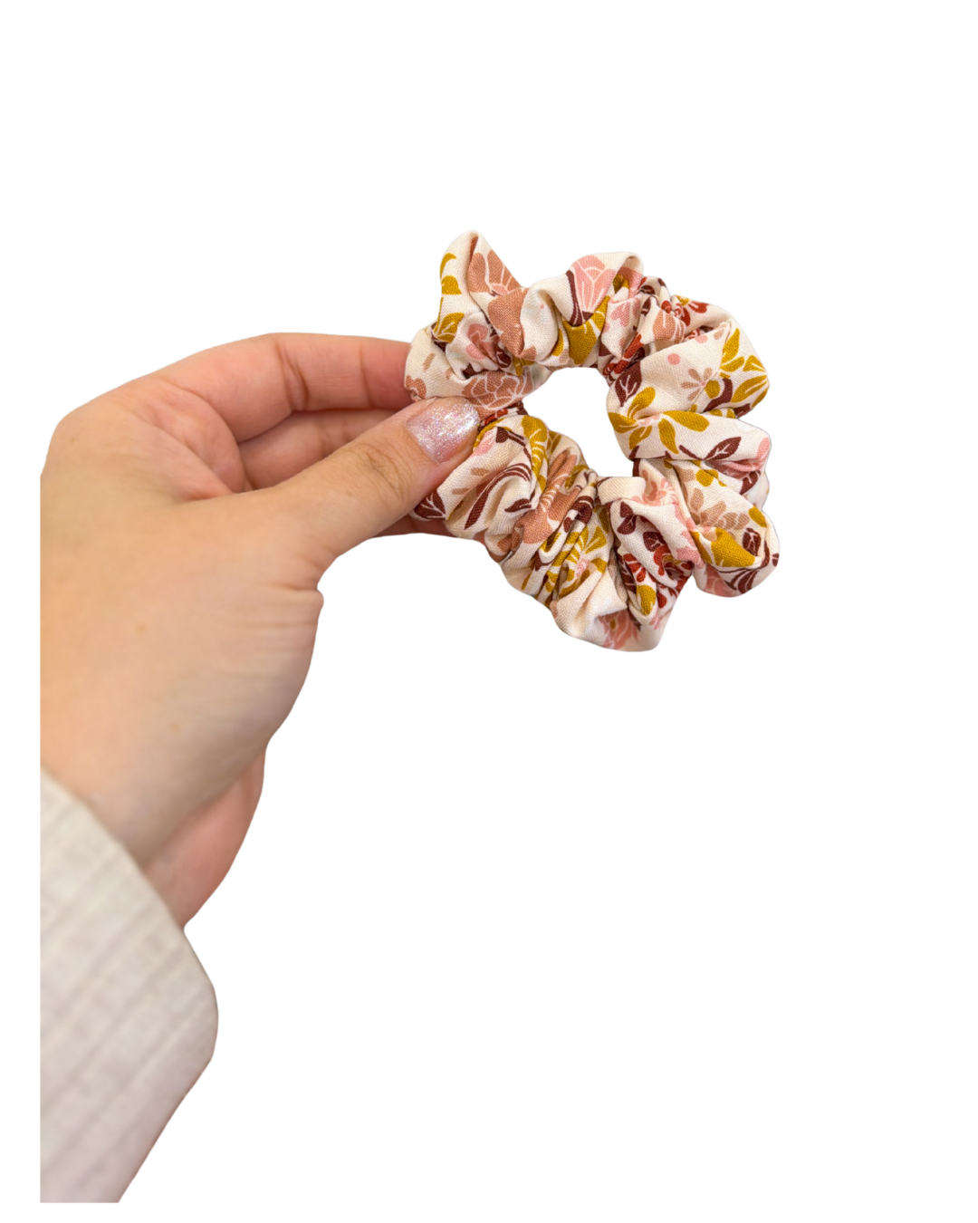 Scrunchie, Peach Floral