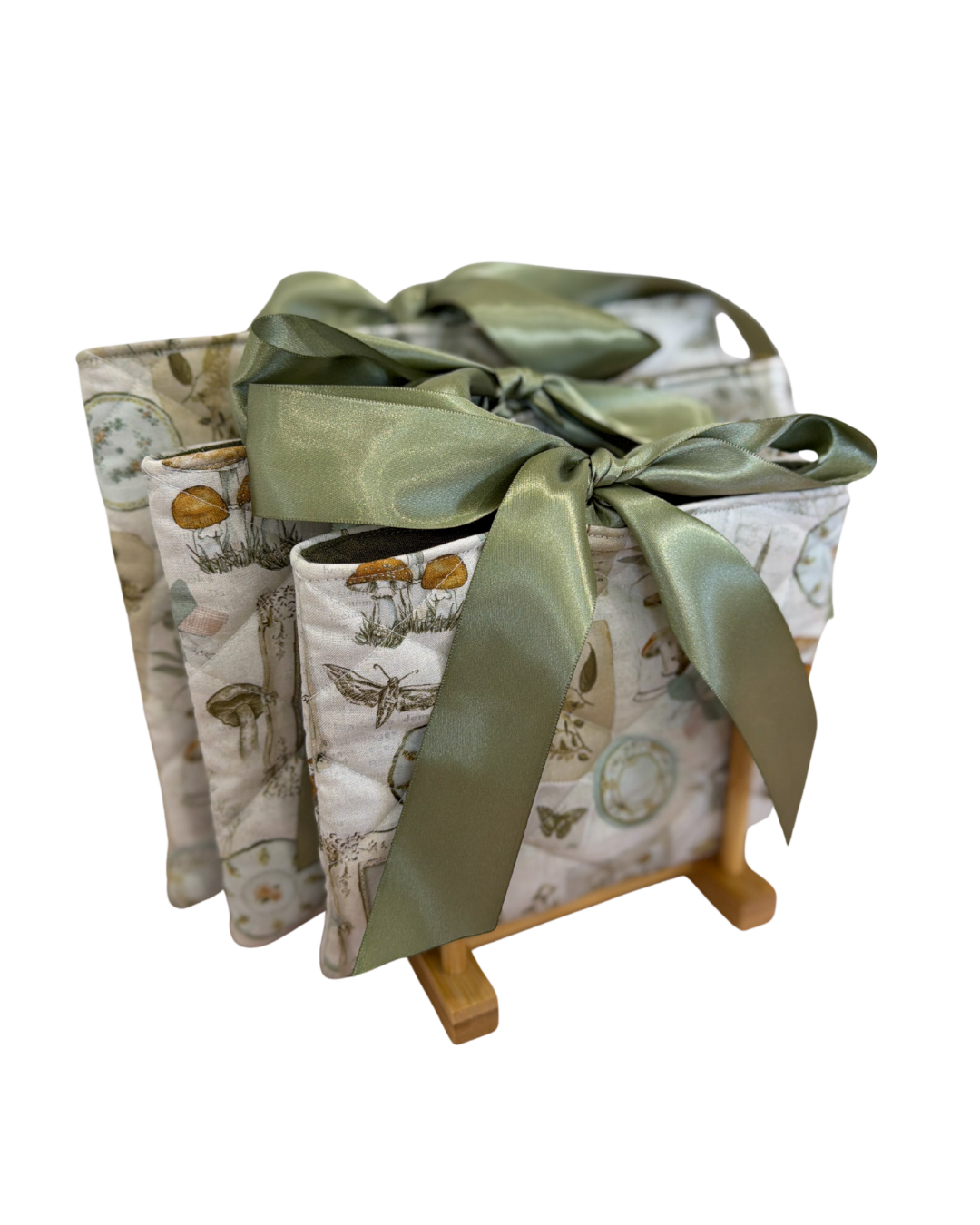 Quilted Book/Kindle Sleeve, Sage Green Emphmera