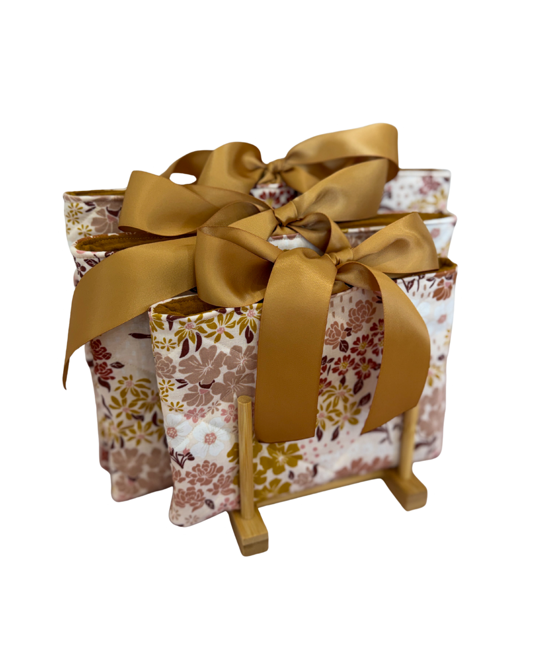 Quilted Book/Kindle Sleeve, Golden Floral