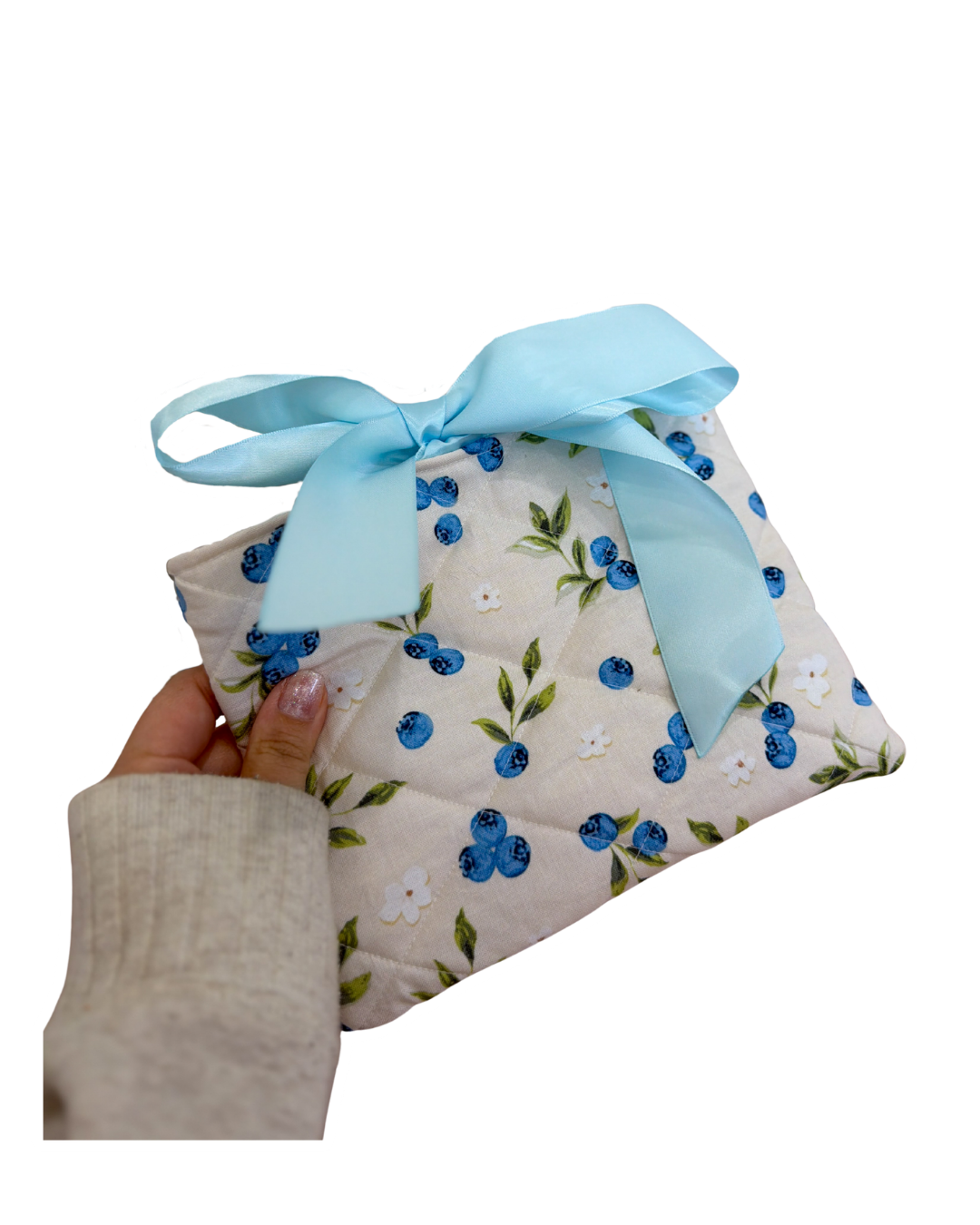 Quilted Book/Kindle Sleeve, Blueberries