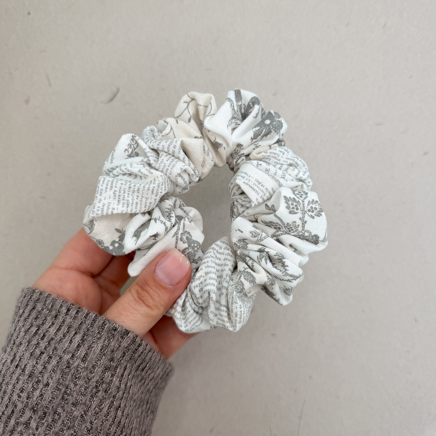 Letter/Floral Cotton Scrunchie