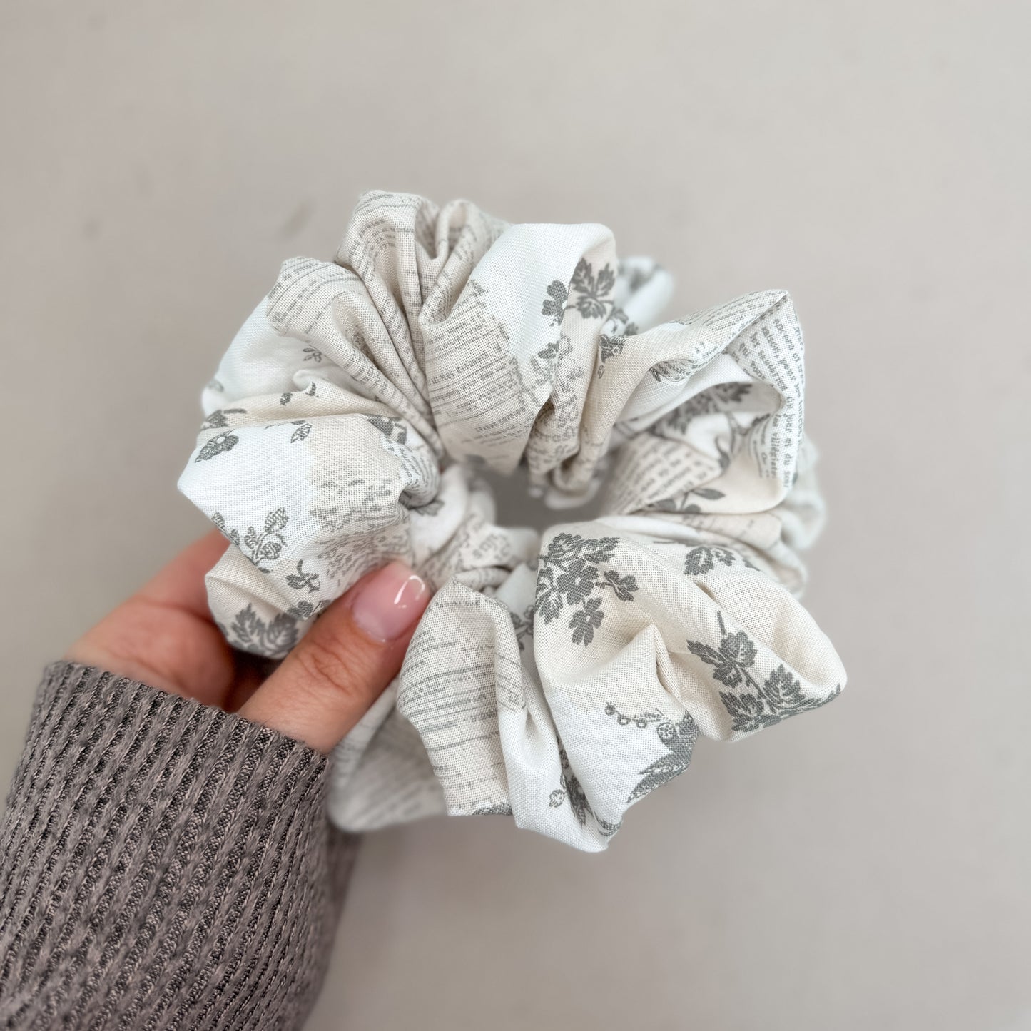 Letter/Floral Cotton Scrunchie