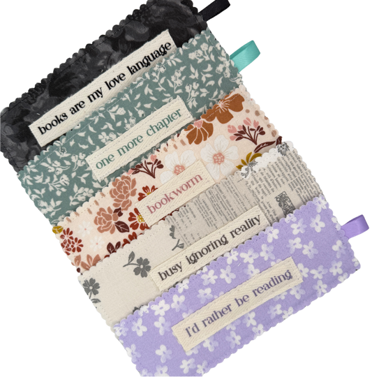 Fabric Bookmark with Bookish Saying