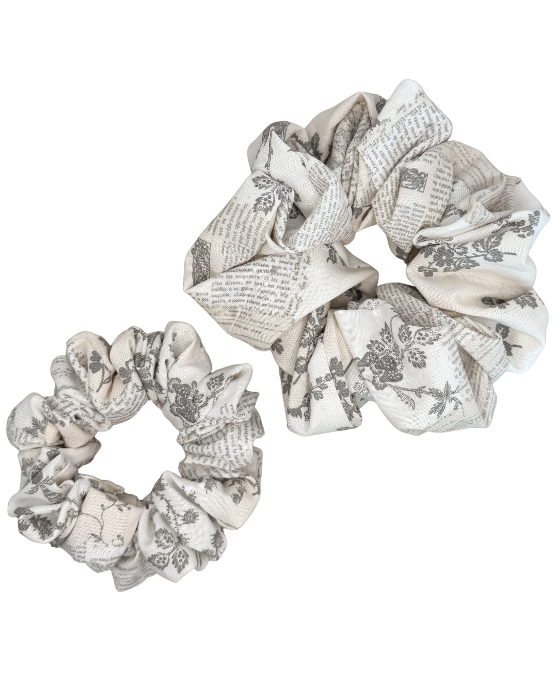Letter/Floral Cotton Scrunchie