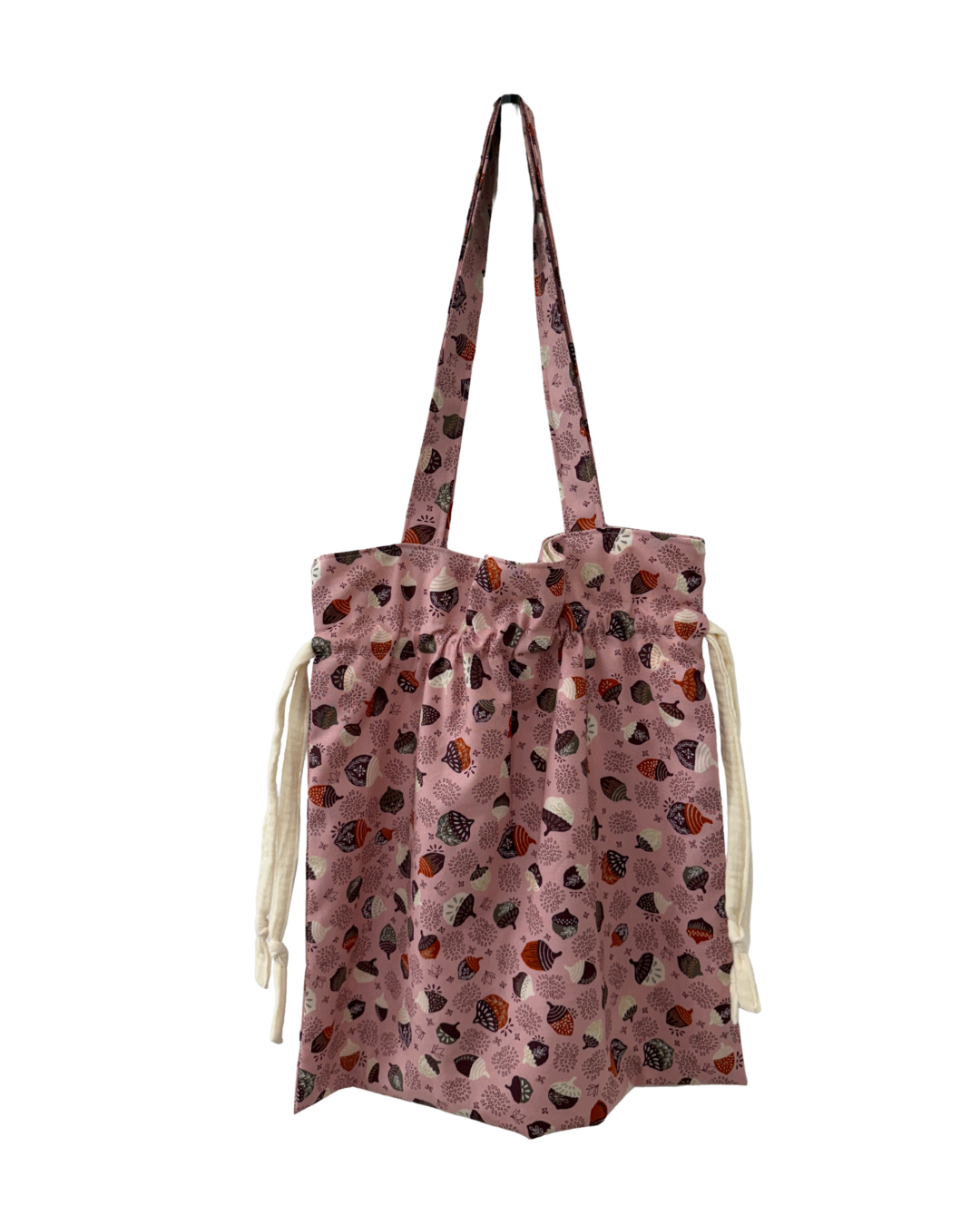Drawstring Tote Bag, Acorns